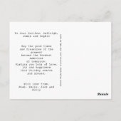 Prettige feestdagen  Typewriter gepersonaliseerd Briefkaart (Achterkant)