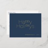 prettige feestdagen typografie eenvoudig modern go (Voorkant / Achterkant)