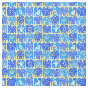 prettige feestdagen Ugly Hannukah Sweater Pattern Stof