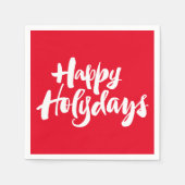 Prettige feestdagen Vakantie Religieus Kerstrood Servet (Voorkant)