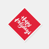 Prettige feestdagen Vakantie Religieus Kerstrood Servet (Hoek)