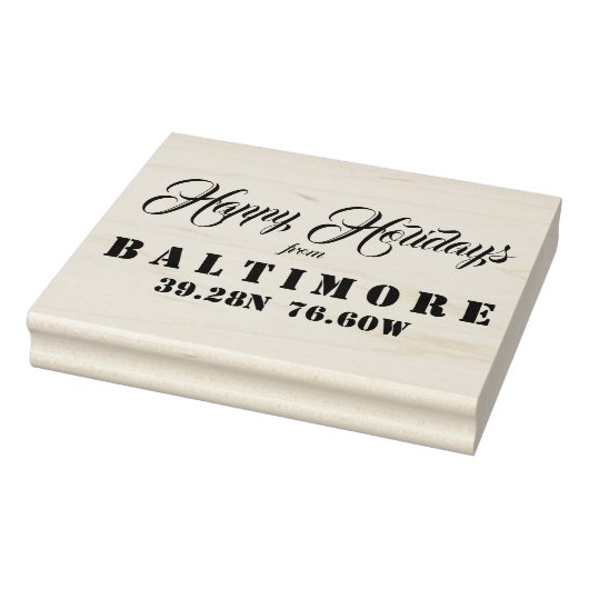 Prettige feestdagen van Baltimore Rubberstempel (Stempel)