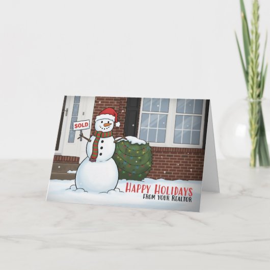 Prettige Feestdagen van Uw Makelaar Grappige Onroe Kaart (Voorkant)