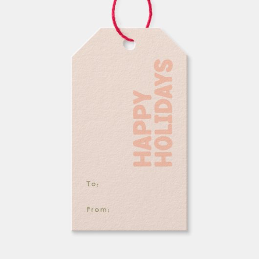 Prettige feestdagen Vet Modern Cadeaulabel (Voorkant)