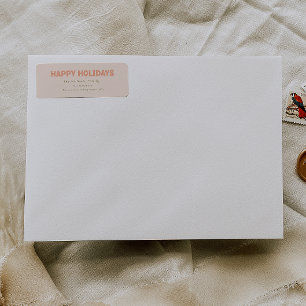 Prettige feestdagen Vet Modern Coral Etiket