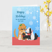 Prettige feestdagen Vet Tech Kaart (Gele Bloem)