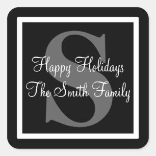 prettige feestdagen vierkante sticker