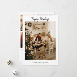 Prettige feestdagen Vijf foto's Kerstmis Feestdagenkaart