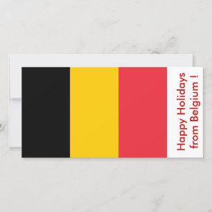 Prettige feestdagen Vlag van België Feestdagenkaart