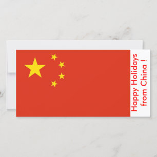 Prettige feestdagen Vlag van China Feestdagenkaart
