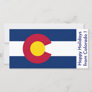 Prettige feestdagen Vlag van Colorado, Feestdagenkaart