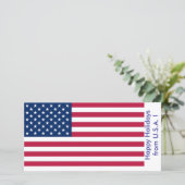 Prettige feestdagen Vlag van de VS, Feestdagenkaart (Staand voorkant)