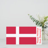 Prettige feestdagen Vlag van Denemarken Feestdagenkaart (Staand voorkant)