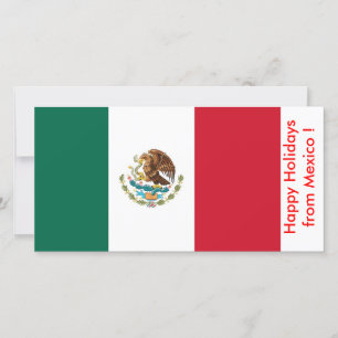 Prettige feestdagen Vlag van Mexico Feestdagenkaart