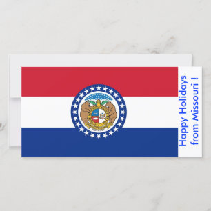 Prettige feestdagen Vlag van Missouri Feestdagenkaart