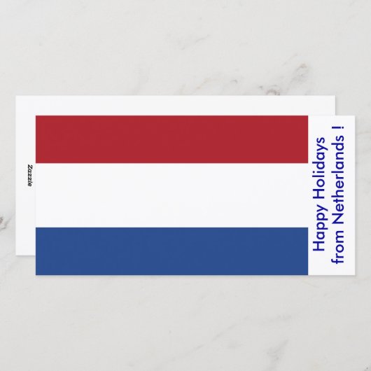 Prettige feestdagen Vlag van Nederland Feestdagenkaart (Voorkant / Achterkant)