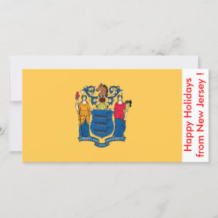 Prettige feestdagen Vlag van New Jersey Feestdagenkaart