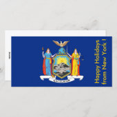 Prettige feestdagen Vlag van New York, Feestdagenkaart (Voorkant / Achterkant)