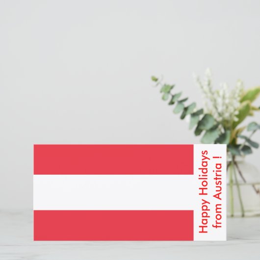 Prettige feestdagen Vlag van Oostenrijk Feestdagenkaart (Staand voorkant)