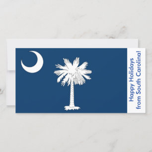 Prettige feestdagen Vlag van South Carolina Feestdagenkaart