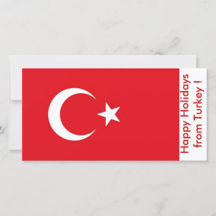 Prettige feestdagen Vlag van Turkije Feestdagenkaart