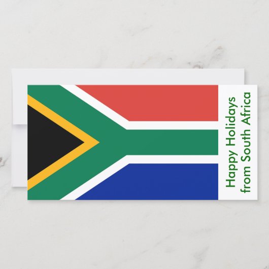 Prettige feestdagen Vlag van Zuid-Afrika, Feestdagenkaart (Voorkant)