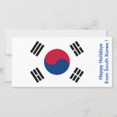 Prettige feestdagen Vlag van Zuid-Korea, Feestdagenkaart