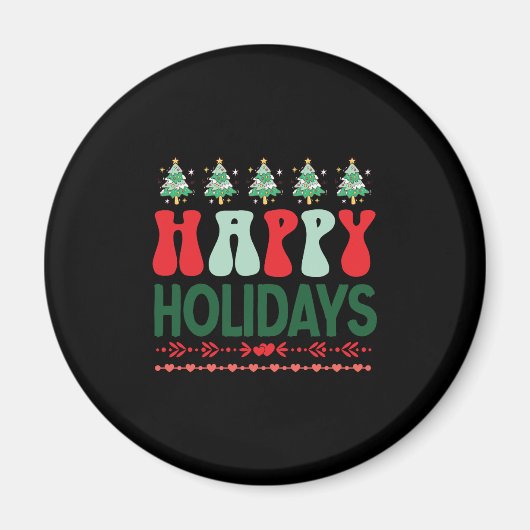 Prettige feestdagen voor kerstcadeau magneet (Voorkant)