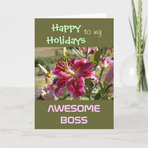 Prettige Feestdagen voor mijn AWESOME BAAS kaarten