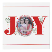 Prettige feestdagen Vreugde en bessen Kubus (Voorkant)