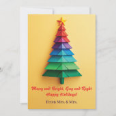 Prettige feestdagen Vrolijk en helder, Gay en Rech Feestdagenkaart (Voorkant)