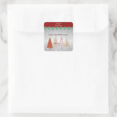 prettige feestdagen, vrolijk kerstfeest, SJABLOON, Vierkante Sticker (Tas)