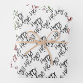 Prettige feestdagen Vrolijke Kerstvreugde aan de W Inpakpapier Vel (In situ)