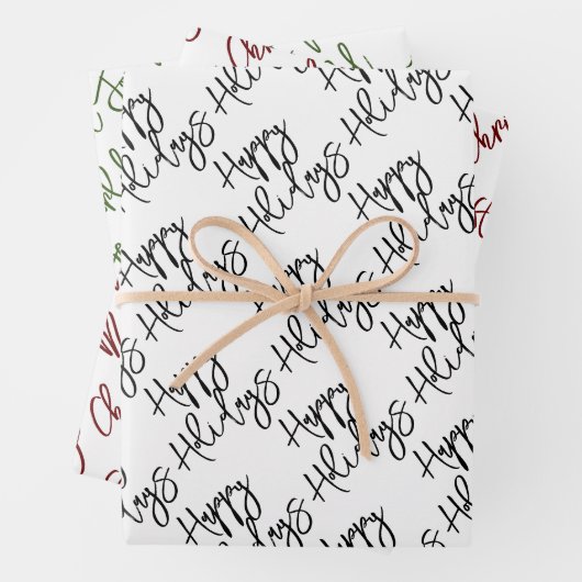 Prettige feestdagen Vrolijke Kerstvreugde aan de W Inpakpapier Vel (In situ)