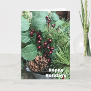 prettige feestdagen W/ CHRISTMAS DECOR Kaart