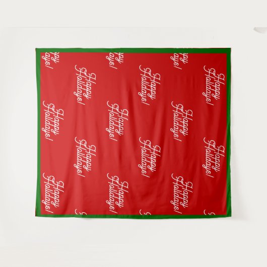 prettige feestdagen wandkleed (Voorkant (horizontaal))