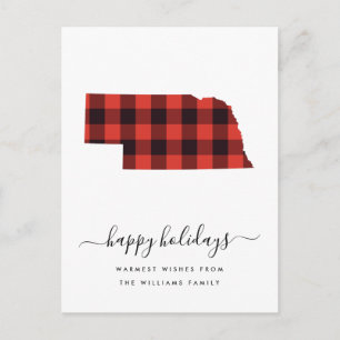 prettige feestdagen   Warm Wishes Nebraska Briefkaart