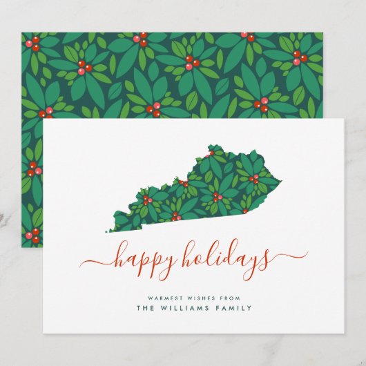 prettige feestdagen Warm Wishes uit Kentucky (Voorkant / Achterkant)