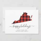prettige feestdagen Warm Wishes uit Virginia (Voorkant)