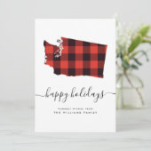 prettige feestdagen Warm Wishes uit Washington (Staand voorkant)