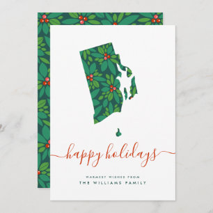 prettige feestdagen Warm Wishes van Rhode Island