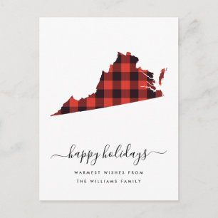 prettige feestdagen   Warm Wishes Virginia Briefkaart