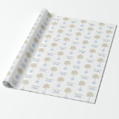 prettige feestdagen Waterverf Citrus Tree Chinoise Cadeaupapier (Uitgerold)