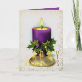 Prettige feestdagen Waterverf Kaars (Voorkant)