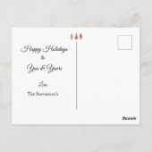 prettige feestdagen Waterverf kerstbomen  Briefkaart (Achterkant)