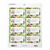 prettige feestdagen waterverf kerstmis etiket (Full Sheet)