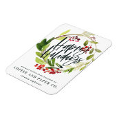 prettige feestdagen waterverf magneet (Linkerzijde)