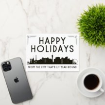 PRETTIGE FEESTDAGEN Wenskaart ALTIJD LIT Vegas