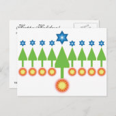 Prettige feestdagen Wenskaart - KerstChanoeka (Voorkant / Achterkant)