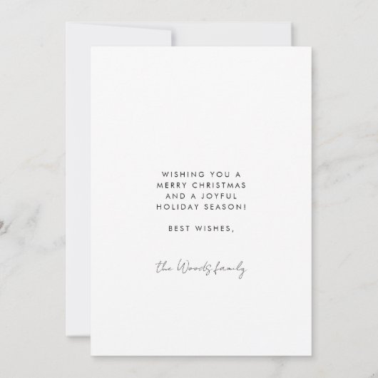 Prettige feestdagen Whimsical Script Foto Feestdagenkaart (Achterkant)